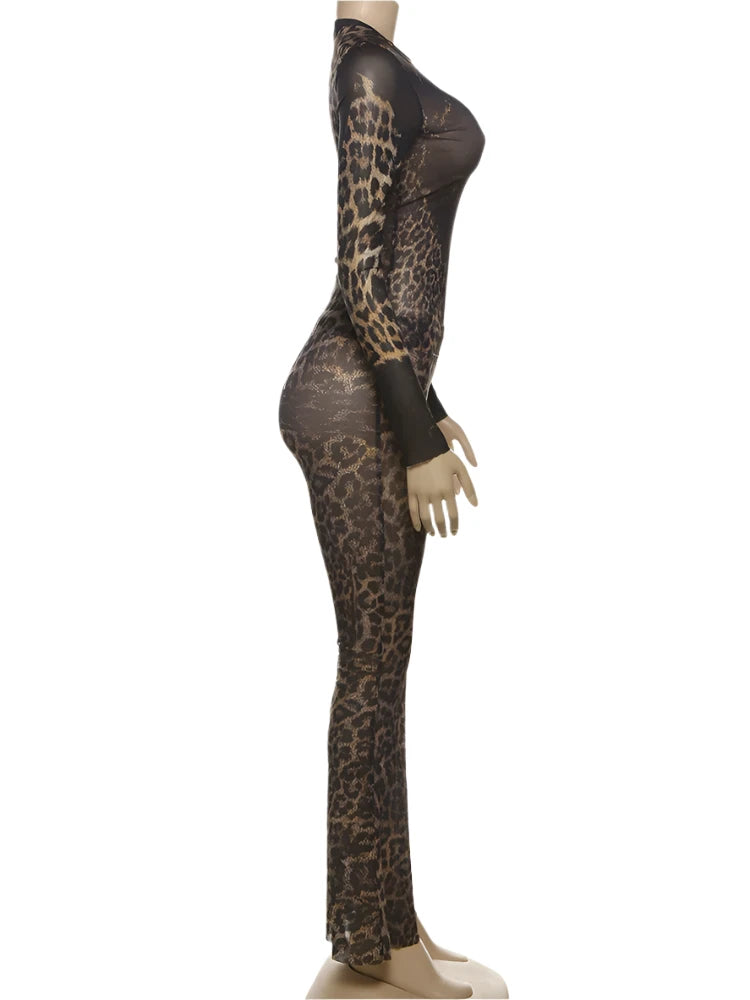 Ariah Leopard Mesh Set